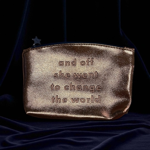 Ipsy March 2019 Glam Bag – Strong Women Edition – Rose Gold Quote Makeup Bag - Picture 1 of 8